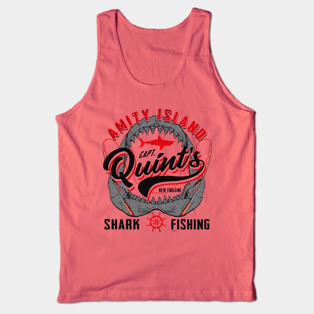 Quint's Shark Fishing Jaw Mouth Lts (Universal © UCS LLC) Tank Top by Alema Art